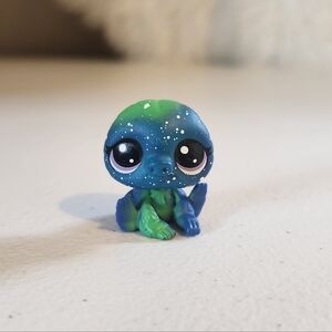LITTLEST PETSHOP LPS #3-11 HASBRO BABY BABY CROCODILE GALAXY GATOR BLUE